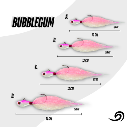 Bubblegum Rapid Minnow 8 Jigs Pack.