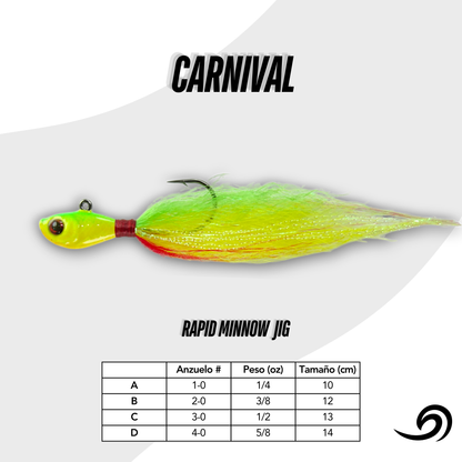 Carnival Rapid Minnow Jig.