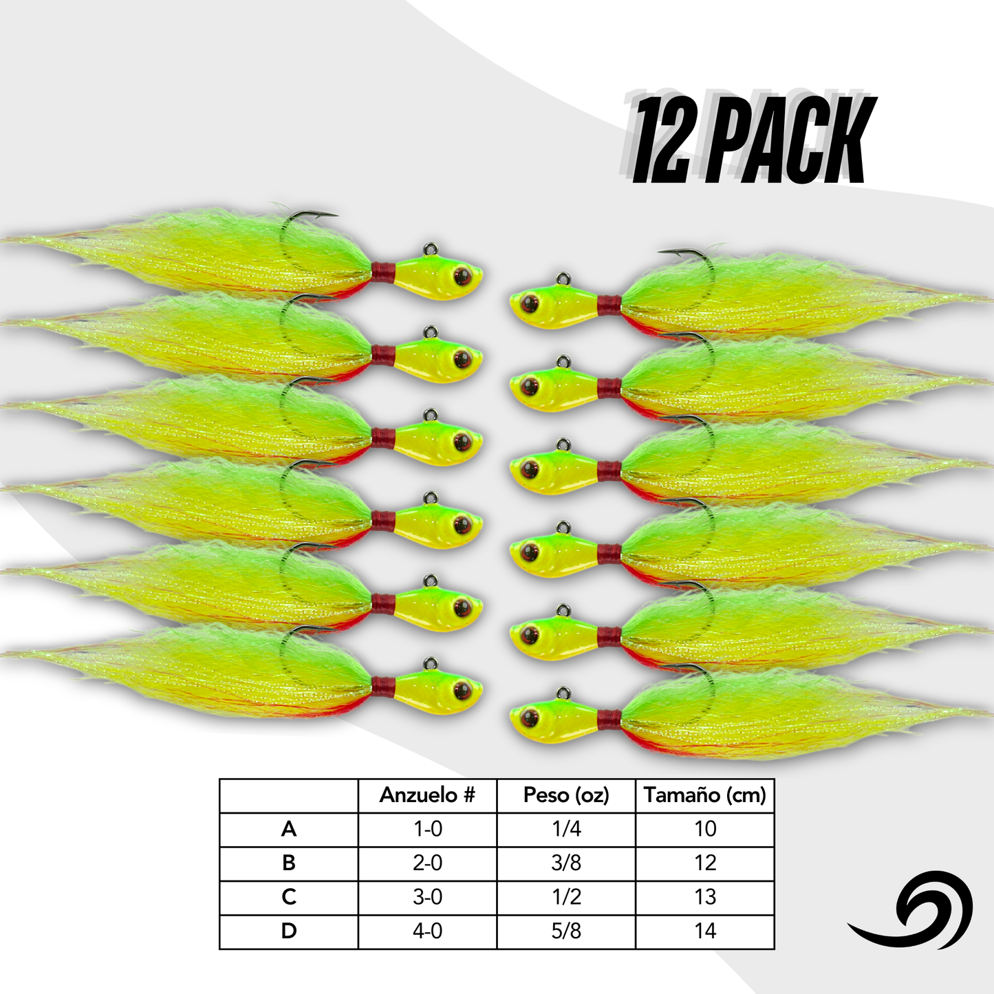 Carnival Rapid Minnow 12 Jigs Pack.