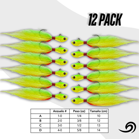 Carnival Rapid Minnow 12 Jigs Pack.