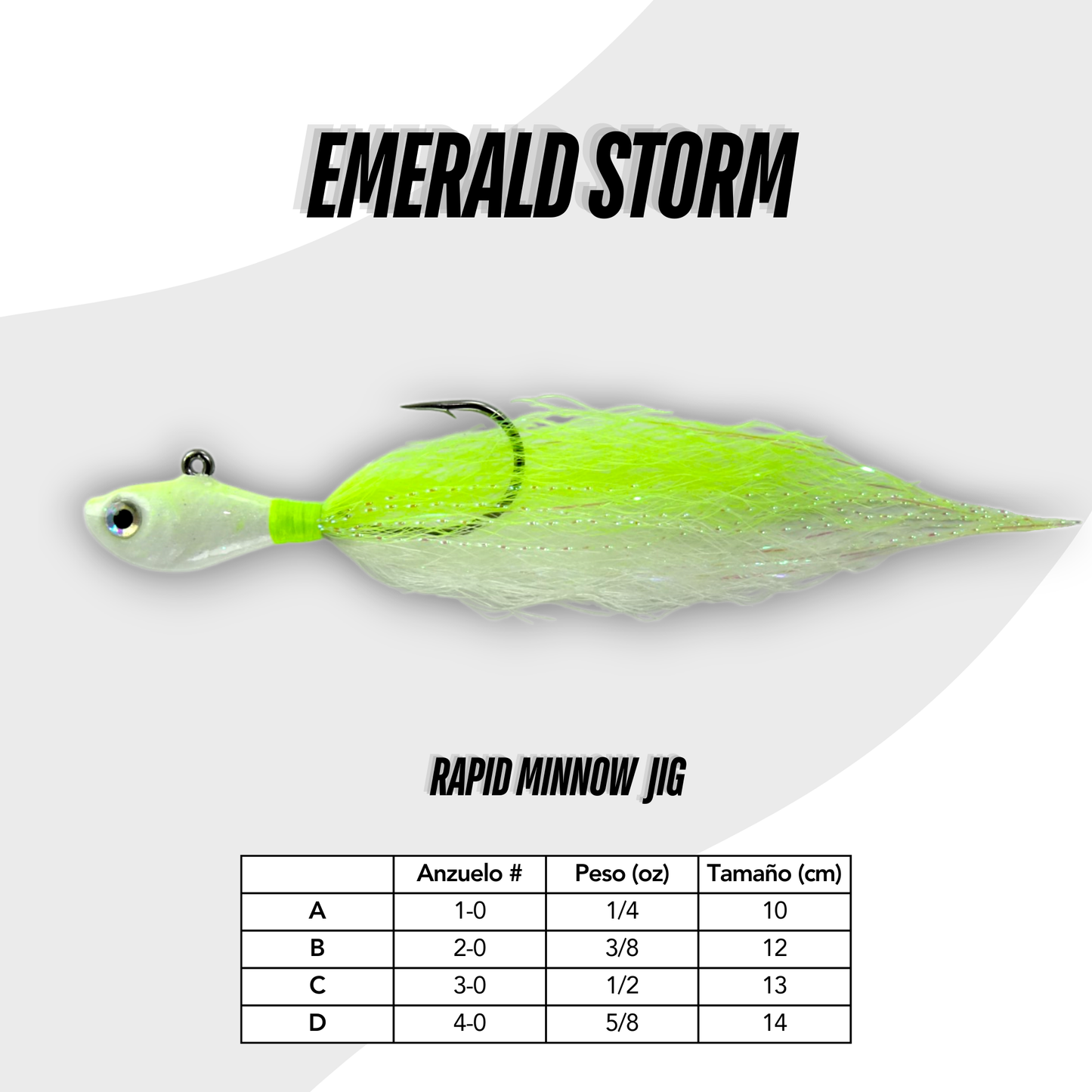 Emerald Storm Rapid Minnow 12 Jigs Pack.