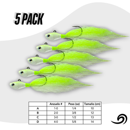 Emerald Storm Rapid Minnow 5 Jigs Pack.