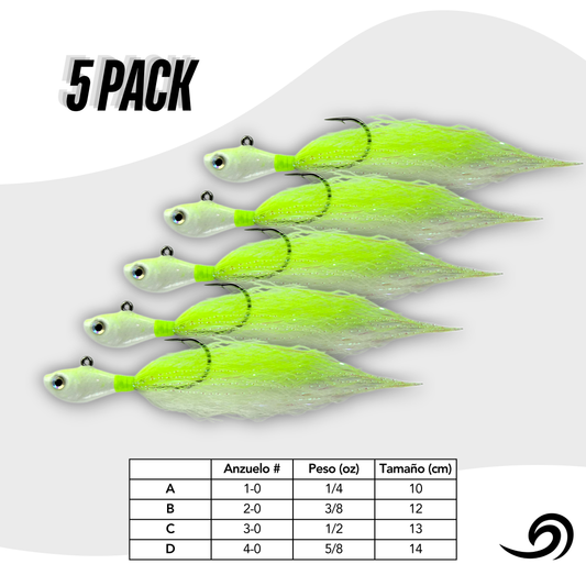 Emerald Storm Rapid Minnow 5 Jigs Pack.