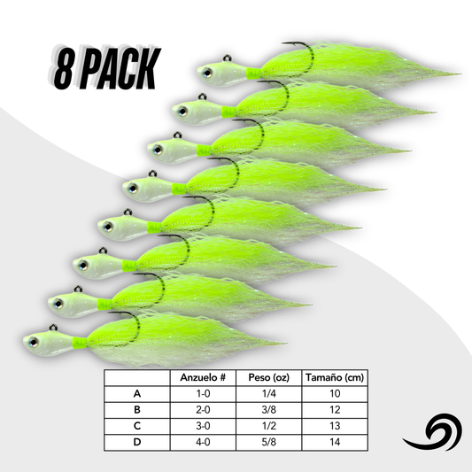 Emerald Storm Rapid Minnow 8 Jigs Pack.